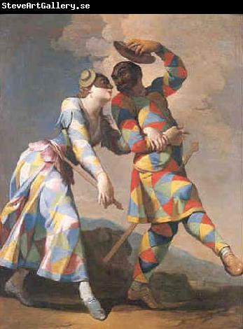 Giovanni Domenico Ferretti Arlecchino und Colombina